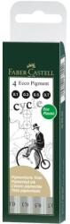 Faber-Castell 4 db-os Ecco pigment bélés készlet, fekete, 0, 1, 0, 3, 0, 5, 0, 7, Faber-Castell (FC166004)