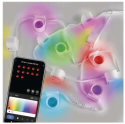 EMOS ZIW15CR GoSmart LED reflektor - 255 cm-es lánc, 12 rész, 7 W, RGBIC+CCT, dimmelhető, WiFi