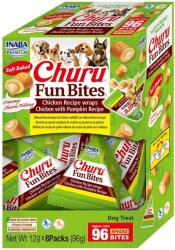 Inaba Foods Dog Churu Fun Bites Chicken with Pumpkin 8x12g rulouri cu pui si dovleac pentru caini