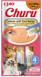Inaba Foods Churu Cat Salmon with Tuna 4x14g gustare pentru pisici cu somon si ton