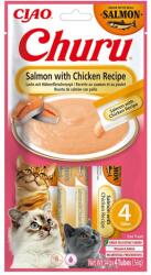 Inaba Foods Churu Cat Salmon with Chicken 4x14g gustari cremoase pentru pisici cu somon si pui