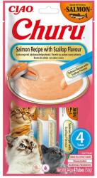 Inaba Foods Churu Cat Salmon with Scallop 4x14g recompensa pisici, cu somon si scoici