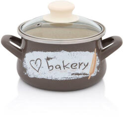Metalac Oala cu Capac de Sticla Metalac Bakery Capacitate 2.2L Diametru 16CM Maro/Bej (386944)