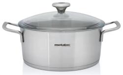 Metalac Cratita Cu Capac de Sticla Metalac Santino Capacitate 4.4L Diametru 24CM Inox (376598)