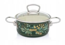 Metalac Cratita Mica cu Capac Sticla Metalac Golden Times Capacitate 1.5L Diametru 16CM Verde (382108)