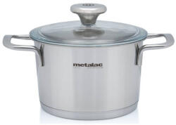 Metalac Oala cu Capac de Sticla Metalac Santino Capacitate 1.9L Diametru 16CM Inox (376593)