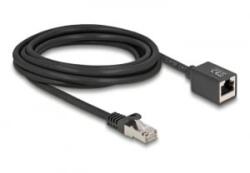 Delock Cat. 6A S/FTP RJ45 hosszabbító kábel 3m fekete (90317) (90317)