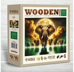 Wooden City 2000 db-os fa puzzle - Elefántok álmai (EX2000-0034-XXL) (EX2000-0034-XXL)