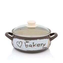 Metalac Cratita Cu Capac de Sticla Metalac Bakery Capacitate 3.35L Diametru 20CM Maro/Bej (381005)