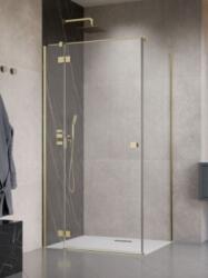 Radaway Essenza Brushed Gold KDJ szögletes szálcsiszolt arany zuhanykabin 80B+75 (1385043-99-01L+1384049-01-01)