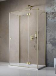 Radaway Essenza Brushed Gold KDJ+S szögletes szálcsiszolt arany zuhanykabin 100J+120+70 (1385022-99-01R+1384054-01-01+1384048-01-01)