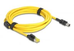 Delock RJ45 dugó - Cat. 6-Mini I/O 8 tűs D-alakú 2-es típusú dugó kábel 3m sárga (81252)