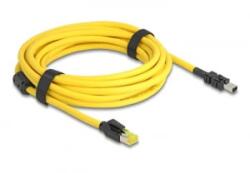 Delock RJ45 dugó - Cat. 6-Mini I/O 8 tűs D-alakú 2-es típusú dugó kábel 5m sárga (81253)