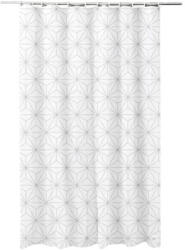 Frandis Perdea de duș 180x200 cm textil alb, decor romburi (195550)