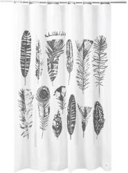 Frandis Perdea de duș Plumes 180x200 cm textil alb/gri (195551) Perdea de dus