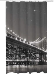 Frandis Perdea de duș Bridge 180x200 cm textil gri/negru (195073) Perdea de dus
