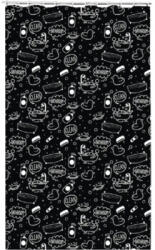 Frandis Perdea de duș 180x180 cm PVC negru, incl. 12 inele de plastic (190528) Perdea de dus