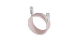 AVAX MAGNETY USB-C - Lightning fonott borítású mágneses gyorstöltő kábel 1m rózsaszín (CB611P) (CB611P)