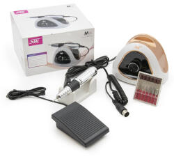  Állítható sebességű, professzionális körömcsiszoló gép pedállal és 12 csiszoló fejjel