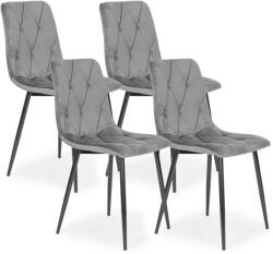 ModernHOME - Szürke Bársony Étkezőszék - 4 db (MC47-1 GRAY)