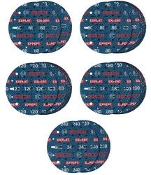 Bosch EXPERT O780 Foil csiszolótárcsa készlet, 150 mm, G60 (5 db) G80 (15 db) G120 (15 db) G180 (15 db) G240 (5 db), 55 részes (2608902470)