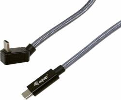 Equip 128422 USB-C apa - USB-C apa 3.2 Adat és töltő kábel 2m - Fekete (128422)