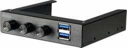 Akasa FC06 V2 Ventilátor szabályzó előlapi panel - 3.5" Fekete (AK-FC-06U3BK)