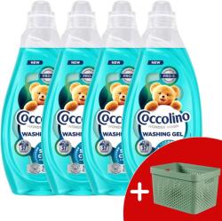 Coccolino Wonder Wash Mosógél Gyors mosáshoz Speed Clean 148 mosás 4x1480ml + Ajándék Curver Infinity Mosószertartó Kosár 17L