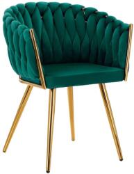 DivaLine 4Rico zöld-arany bársonyszék