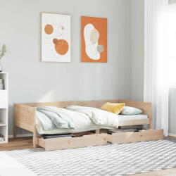 vidaXL tömör fenyőfa kanapéágy fiókokkal 80 x 200 cm (VD3302094)