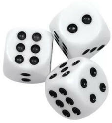  Dobókocka, műanyag, 3 darab