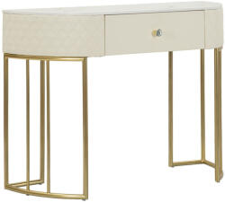  Sharon konzolasztal krémszínű, arany lábakkal 100x40x75cm (1428280000)
