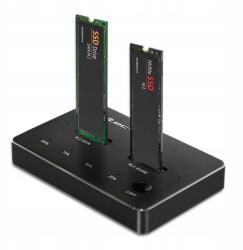 Qoltec 52274 M. 2 NVMe Sata Usbc Dual Ssd dokkoló állomás 2 x 2TB (52274)