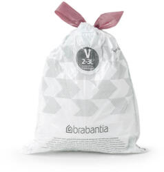 Brabantia Saci de gunoi Brabantia PerfectFit NewIcon 1005507, Dimensiune V, 3 L, 40 buc, Alb (1005507) Cos de gunoi