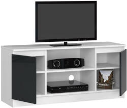 AKORD Modern TV Szekrény 120 Grafitszürke Akril Magasfényű (PRO-AKO-OP0LRTVBIAGRA002-OUT)