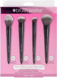 Brushworks Set 4 pensule pentru Buff & Blend, 1 bucata, Brushworks