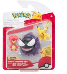 Wicked Cool Toys Pokémon: 3 Db-os Figura Csomag - Magby, Pikachu, Gastly
