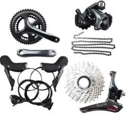 Shimano Tiagra 4720 integrált tengelyes országúti hajtáslánc, hidraulikus tárcsafékkel, 2x10, 172, 5 mm, 34-50T, 11-34, 160 mm CL, szürke, OEM kiszerelés