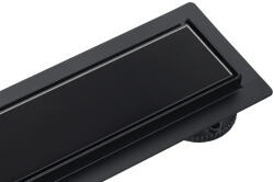 BALNEO G-Drain NEXT lineáris padlólefolyó edzett üveg panellel 70 cm, matt fekete GD-DD-70 (GD-DD-70)