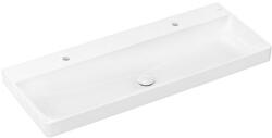 Hansgrohe Xelu Q Pultra ültetett mosdótál 12048 két csapfurattal túlfolyó nélkül SmartClean, fehér 61044450 (61044450)