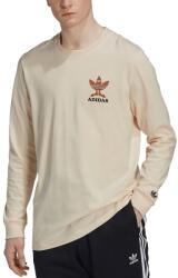 Adidas Graphic Fun Long Sleeve Tee Beige - dress4less