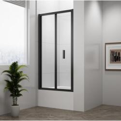 SAPHO POLYSAN DEEP BLACK zuhanyajtó kádperemre, 1000x1650mm, matt fekete profil/transzparent üveg (MD1910B) (MD1910B)