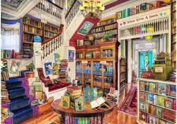 Wooden City NB1010-0137-XL - Kívánság a könyvesboltban - 1010 db-os fa puzzle (NB1010-0137-XL)
