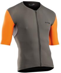 Northwave - tricou pentru ciclism cu maneca scurta Extreme Jersey - verde olive portocaliu (ECL-2716)