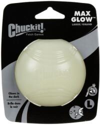 Chuckit! Max Glow - Strălucește în întuneric - Minge de cauciuc pentru câini (L; 7 cm)