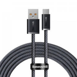 Baseus Dynamic Series USB-A To USB-C adatkábel, töltőkábel, szürke (100W, 5A, fonott, 2m, CALD000716)