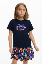 Desigual gyerek pamutruha sötétkék, mini, egyenes, 25SGVK04 - sötétkék 140