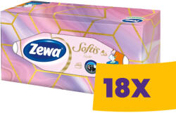 Zewa Softis adagolós papírzsebkendő design - 4 rétegű 80db-os (Karton - 18 csg)