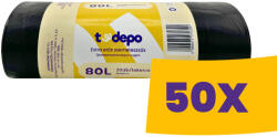 EcoPlasty T-Depo szemeteszsák 80L - 60*80cm extra erős 20db/tek (Karton - 50 tek) (K01918)