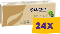 Lucart Professional Lucart EcoNatural papírzsebkendő 4 rétegű 10x10db-os (Karton - 24 csg)